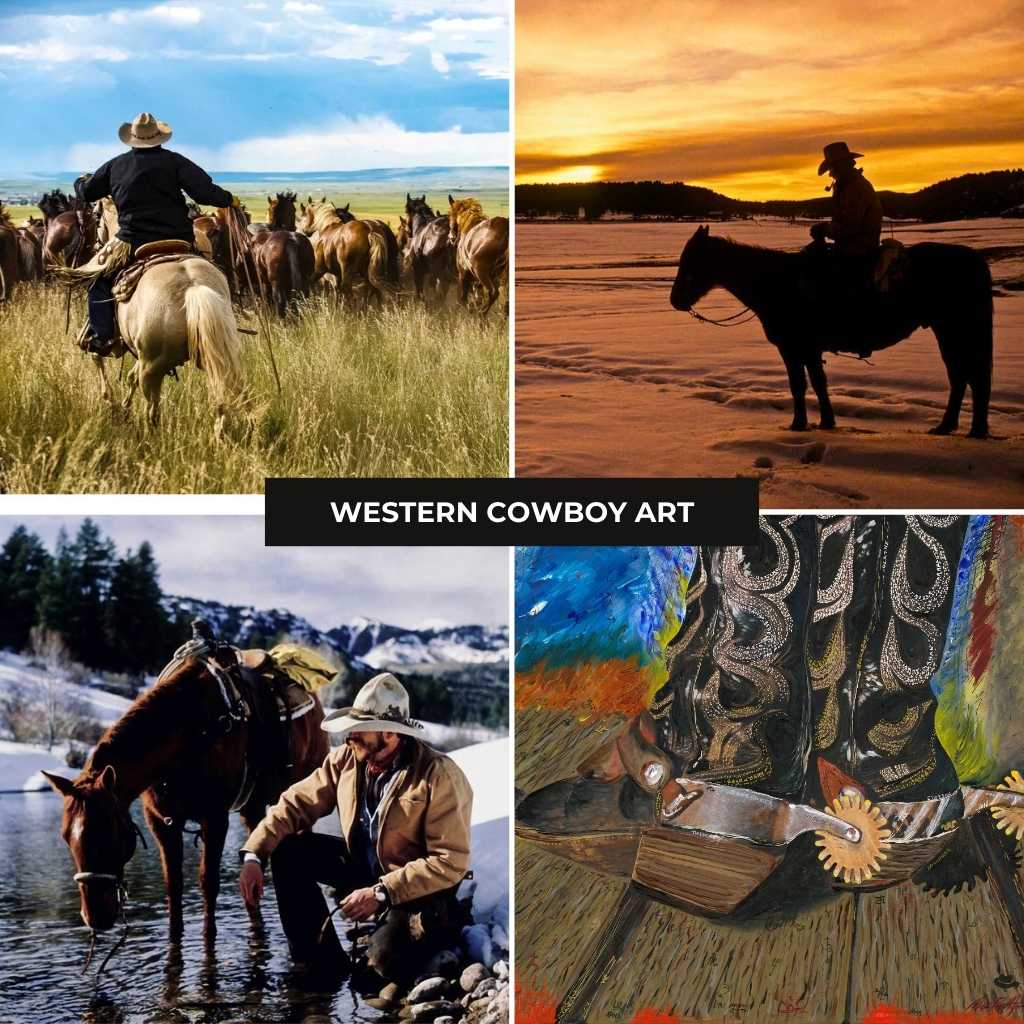 Western cowboy photography and mixed media art by Michael W. Rutherford