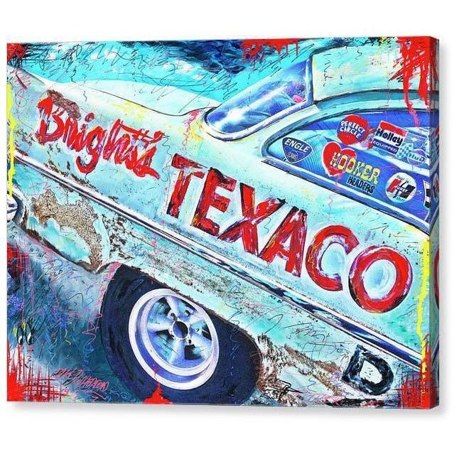 Vintage Visions: The '55 Chevy Bel Air - (25" x 20") - Original Painting Original Painting Michael W Rutherford.