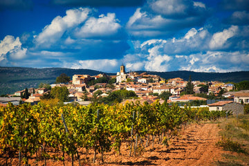 Limited edition art print of a traditional Provencal village in Southern France by Michael W. Rutherford.