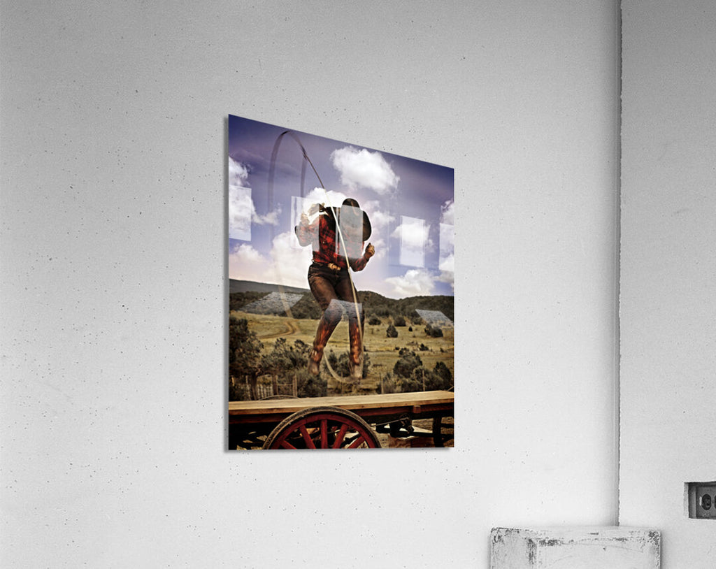 Rustic Western Rope Trick Scene