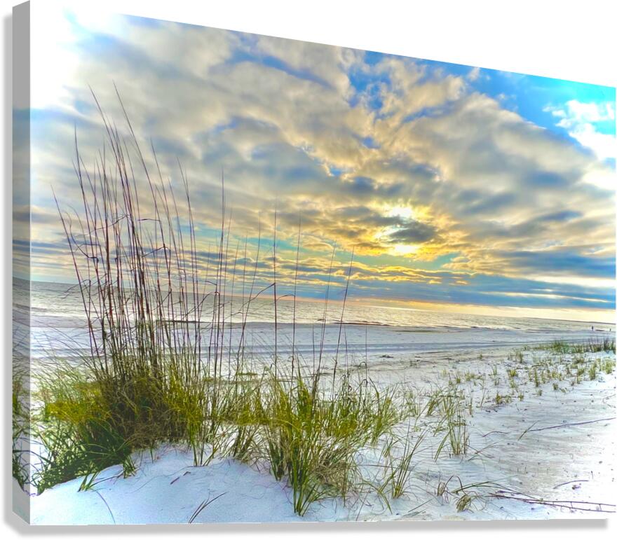 Serene Seagrass Beach Print